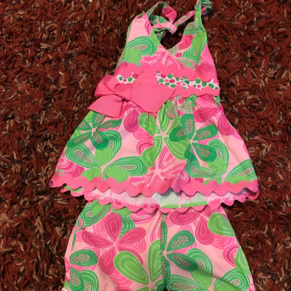 Mud pie toddler Capri halter set